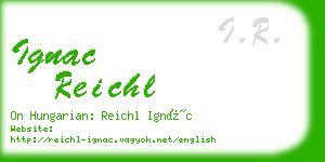 ignac reichl business card